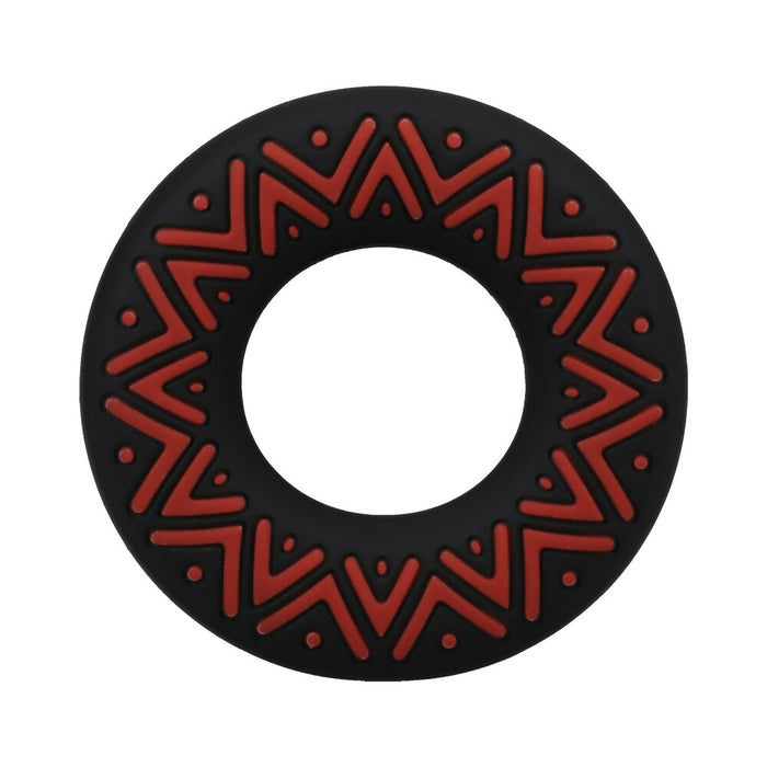 Polynesian Pleasures Hula Loops Silicone Tribal C-Ring 35mm Red/Black