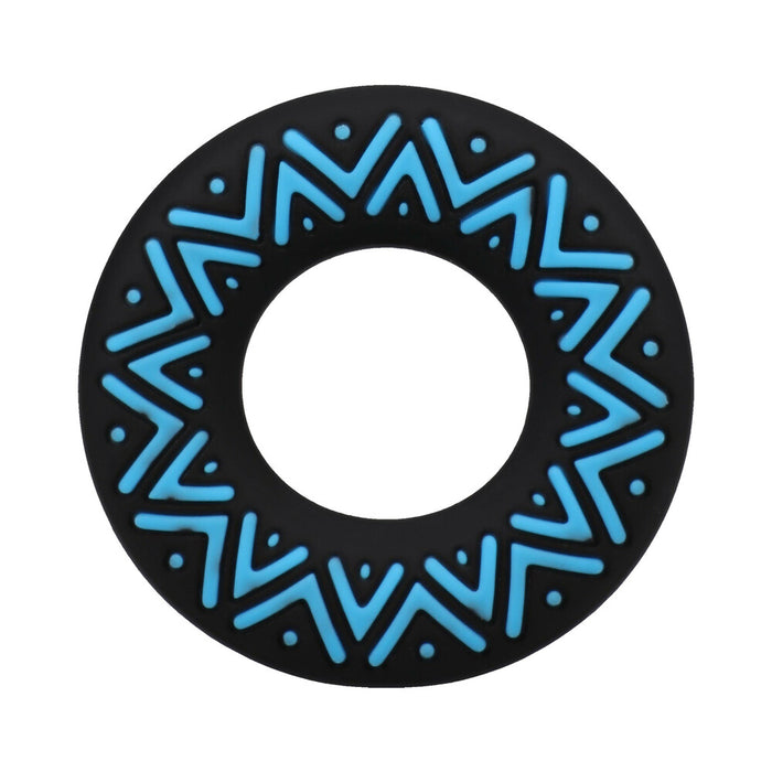 Polynesian Pleasures Hula Loops Silicone Tribal C-Ring 35mm Blue/Black
