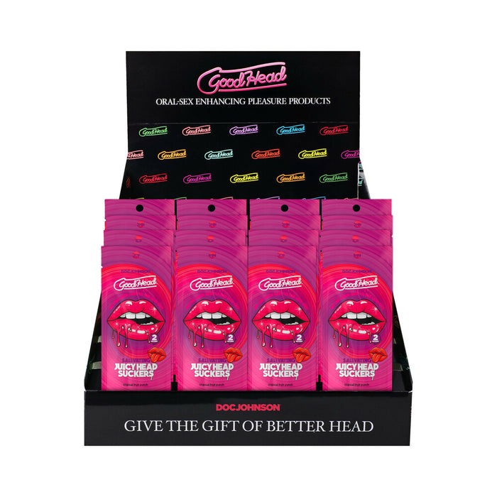 GoodHead Juicyhead Salivating Suckers Tropical Fruit Punch 2pk 16-Piece Display