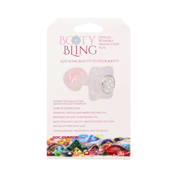 Booty Bling Jeweled Wearable Silicone Plug Small Translucent