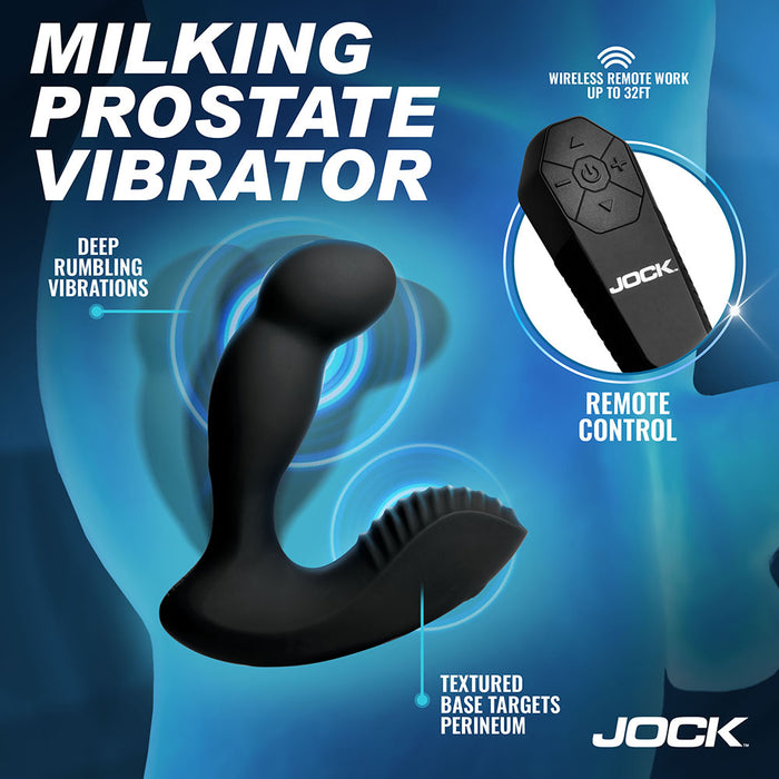 JOCK Enhancers P-Force Milking Silicone Prostate Vibrator with Remote