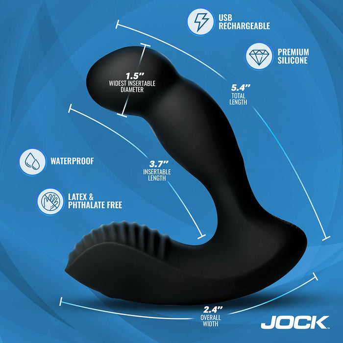 JOCK Enhancers P-Force Milking Silicone Prostate Vibrator with Remote