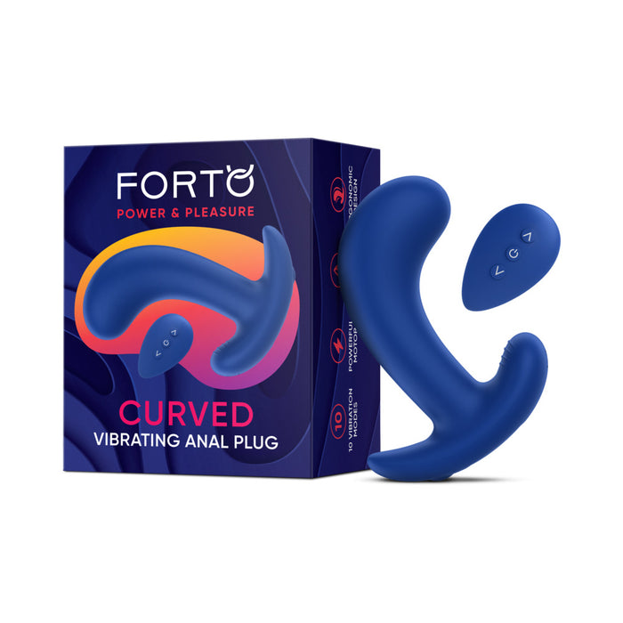 Forto Curved Vibrating Massager Blue