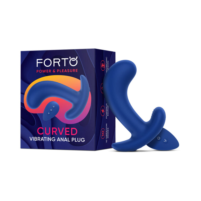 Forto Curved Vibrating Massager Blue