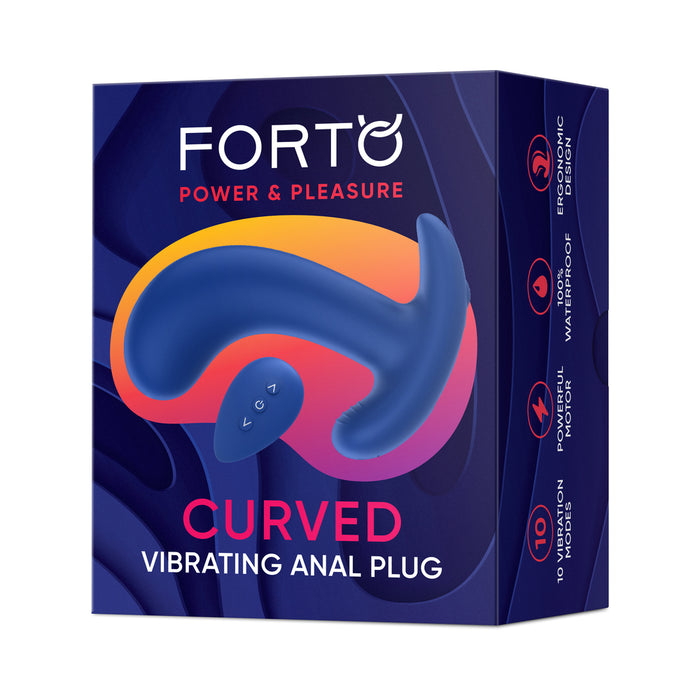 Forto Curved Vibrating Massager Blue