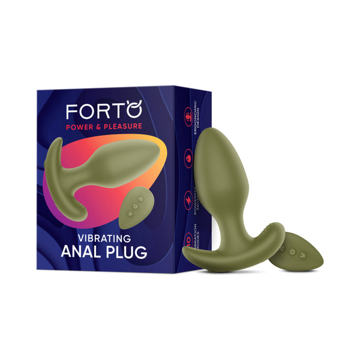 Forto Vibrating Anal Plug Green