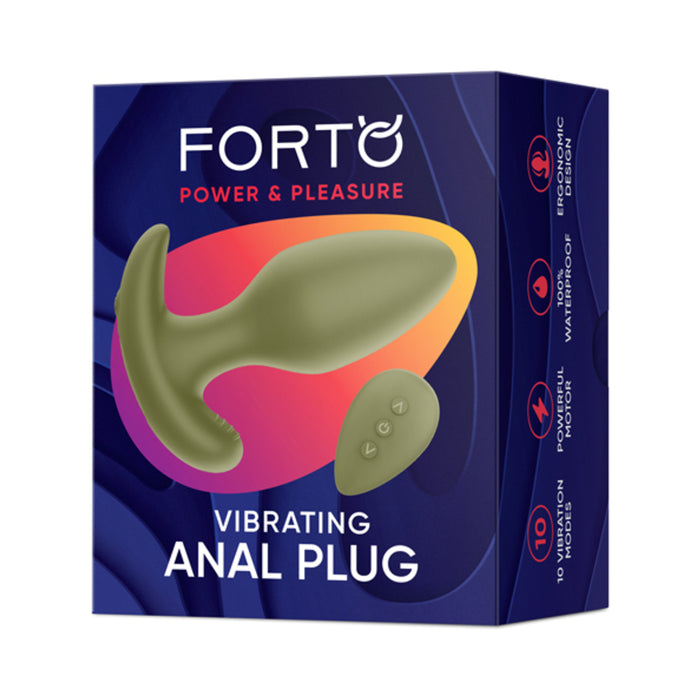 Forto Vibrating Anal Plug Green