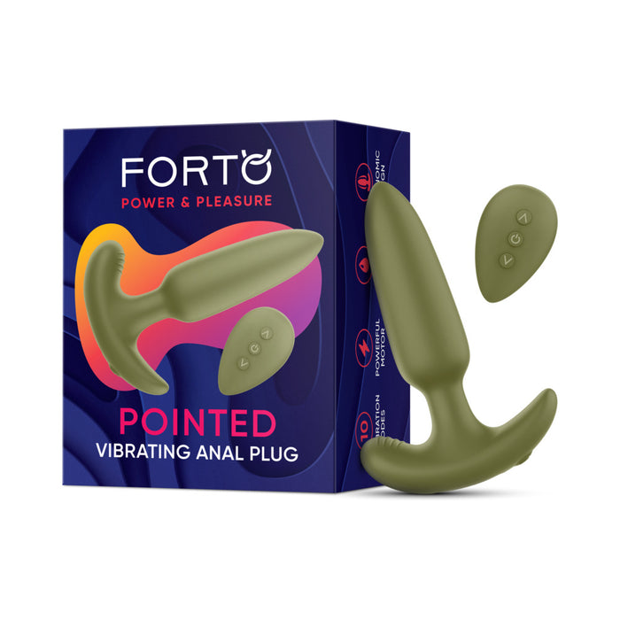 Forto Pointed Vibrating Plug Green