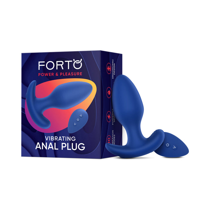 Forto Vibrating Anal Plug Blue
