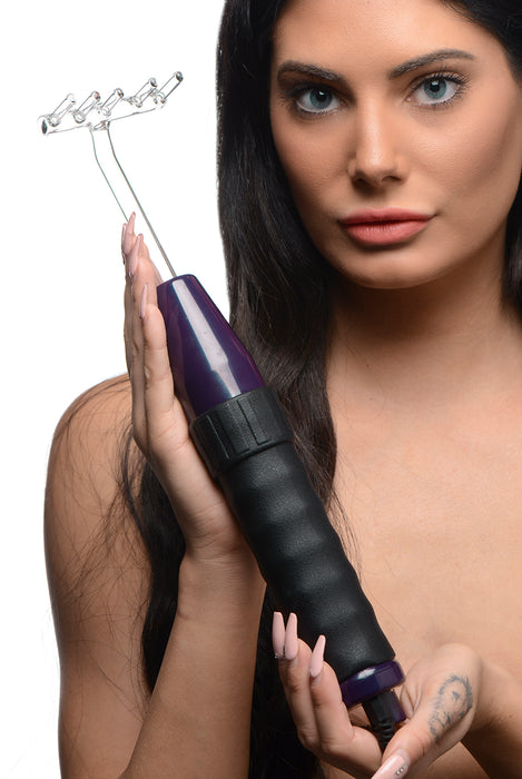 Zeus Electrosex Deluxe Edition Twilight Violet Wand With 5 Attachments