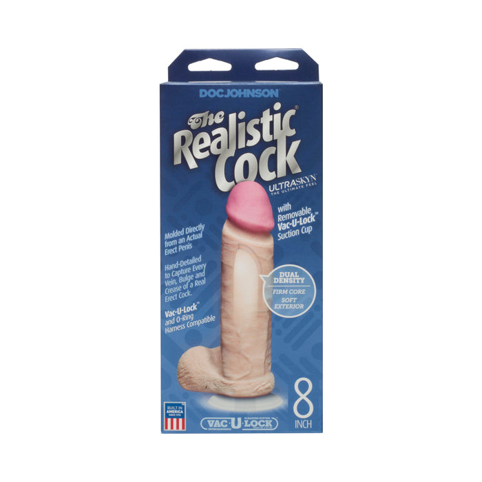 The Realistic Cock - UR3 - 8 Inch White