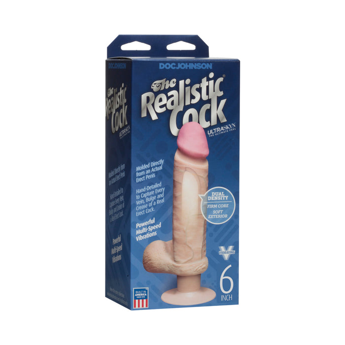 The Realistic Cock - UR3 - Vibrating 6 Inch White