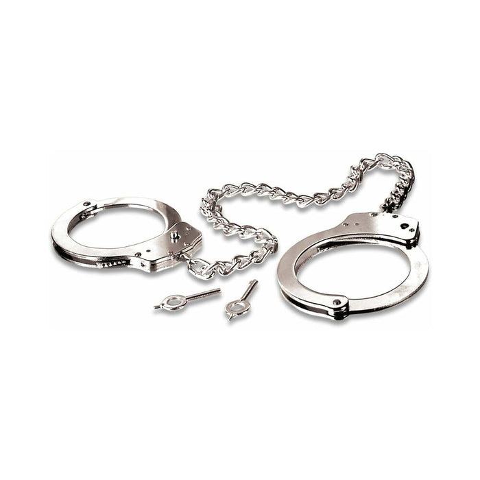 Fetish Fantasy Series Metal Leg Cuffs Silver