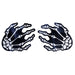 Pastease Skeleton Hands Pasties Black