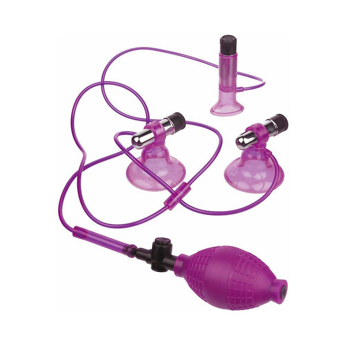Pipedream Fetish Fantasy Series 6-Piece Vibrating Triple Suckers Kit Pink