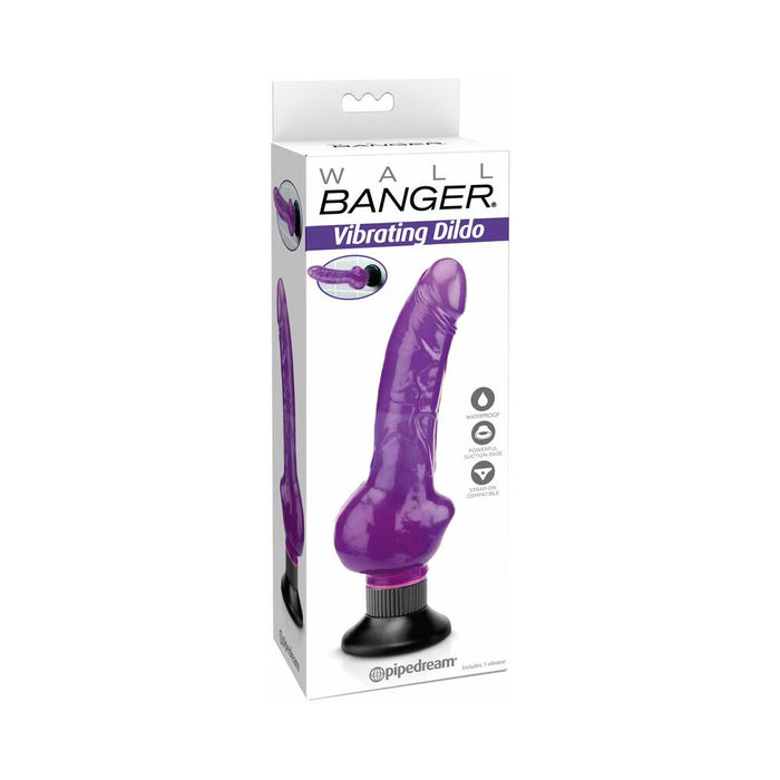 Pipedream Waterproof Wall Bangers Realistic Vibrator With Suction Cup Purple