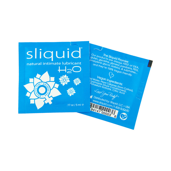 Sliquid H2O Lubricnat Pillow Packs 0.17oz (200/Bag)