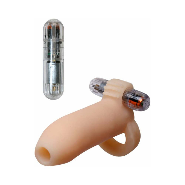 Pipedream Ready-4-Action Real Feel Penis Enhancer Vibrating Extension Sling Beige