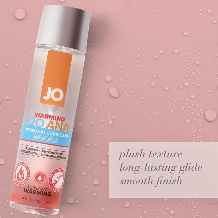 JO H2O Anal Warming Water-Based Lubricant 4 oz.