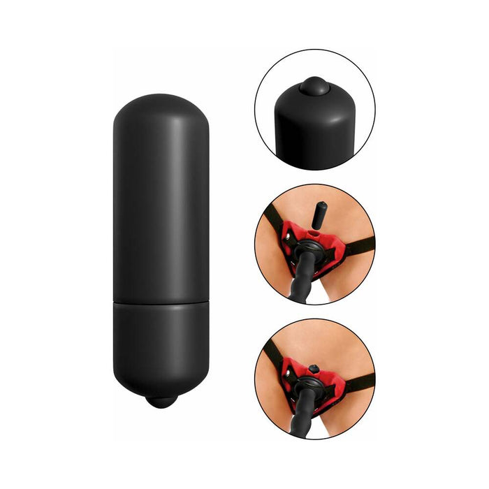 Fetish Fantasy Series 6-Piece Vibrating Strap-On Set With 6 in. Dildo Red/Black