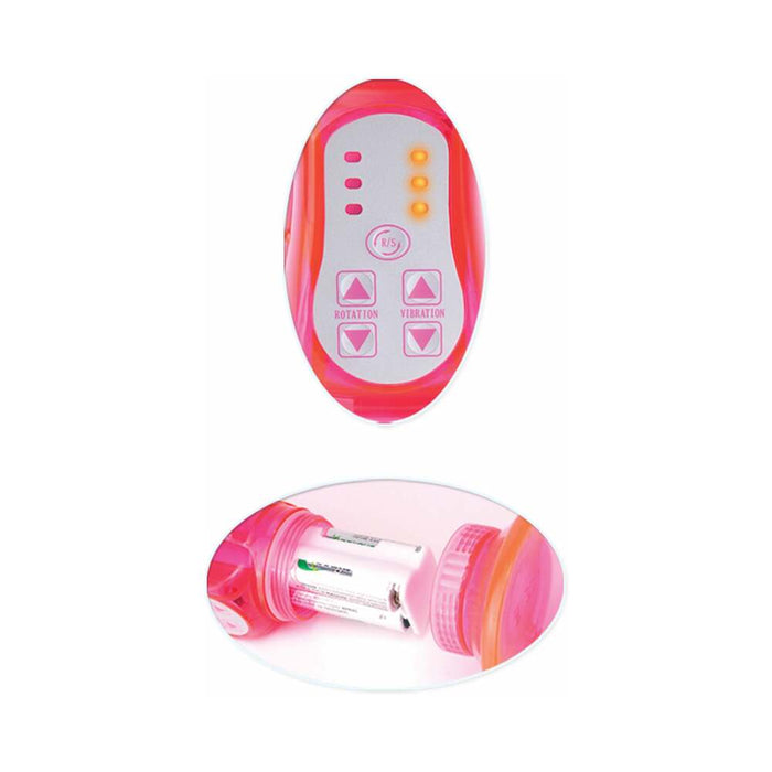 Pipedream Waterproof Wall Bangers Deluxe Rotating Rabbit Vibrator With Suction Cup Pink