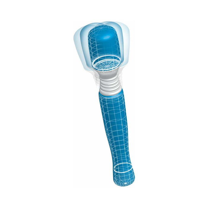 Pipedream Mini Wanachi Waterproof Massager Flexible Silicone Wand Vibrator Blue