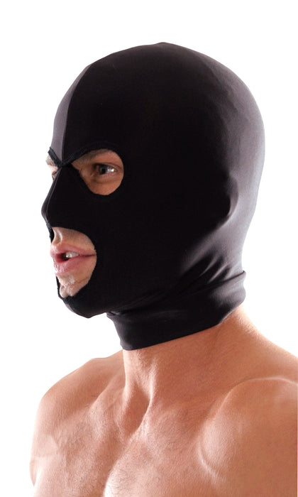 Fetish Fantasy Series Spandex 3-Hole Hood Black