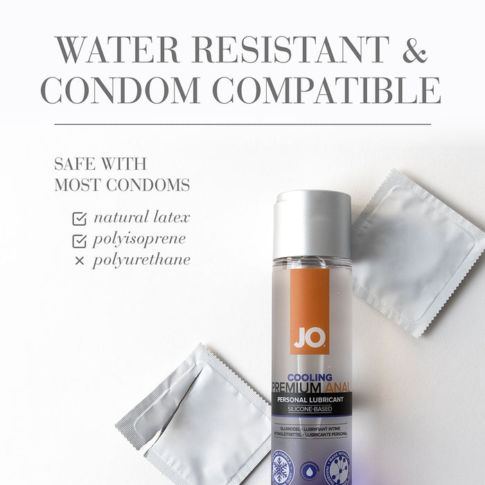 JO Premium Anal Cooling Silicone-Based Lubricant 4 oz.