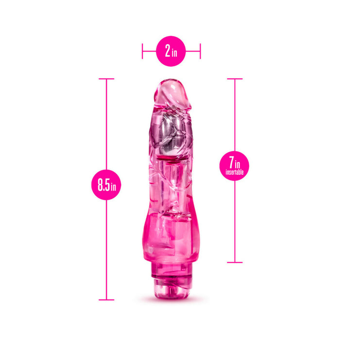 Blush Naturally Yours Fantasy Vibe Realistic 8.5 in. Vibrating Dildo Pink