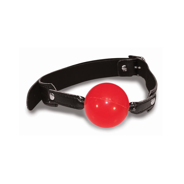 Sportsheets Sex & Mischief Adjustable Solid Ball Gag Red