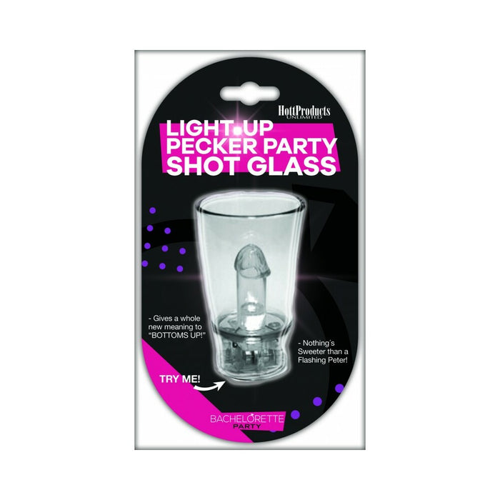 Light Up Pecker Party Shot Glass w/Convenient Hang-String