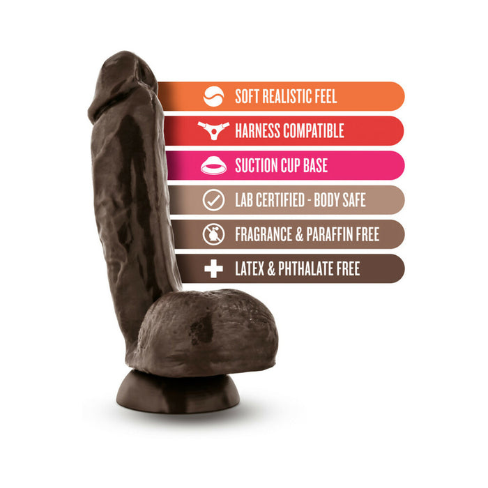 Blush X5 Hard On Realistic 8.5 in. Dildo with Balls & Suction Cup Brown