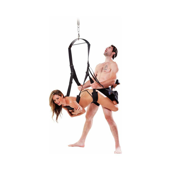 Fetish Fantasy Series Spinning Fantasy Swing Black