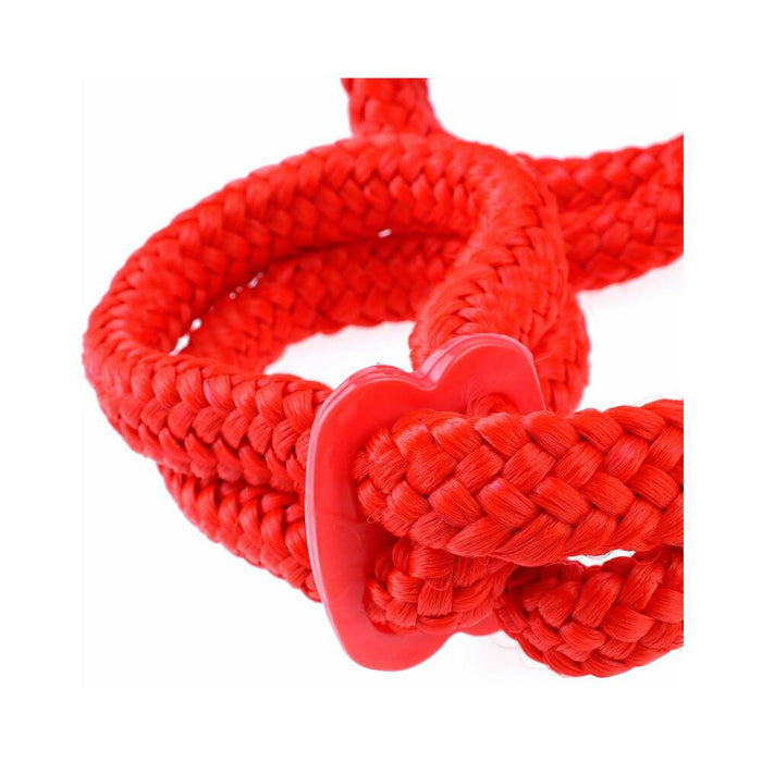 Pipedream Fetish Fantasy Series Silk Rope Love Cuffs Red