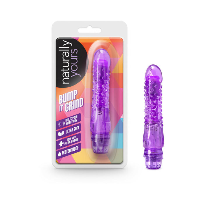 Blush Naturally Yours Bump n' Grind Textured Slimline Vibrator Purple