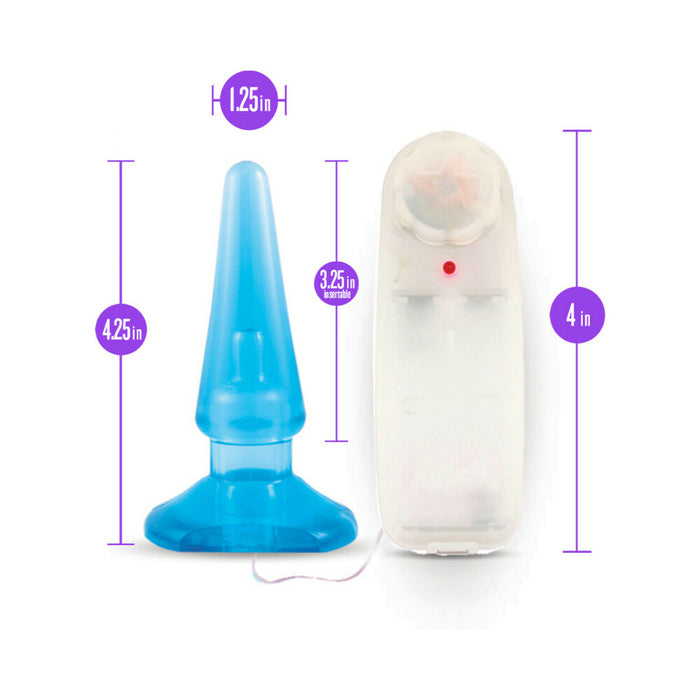 Blush B Yours Basic Anal Pleaser Remote-Controlled Vibrating Anal Plug Blue