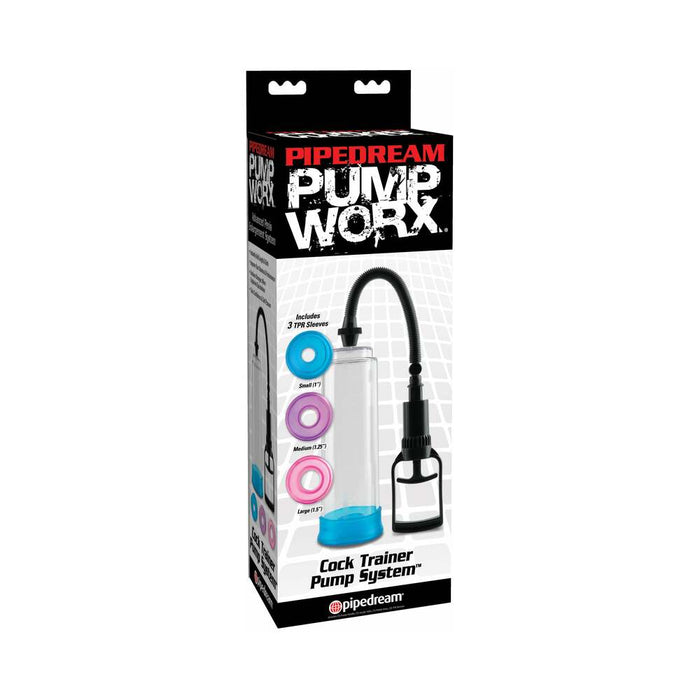 Pipedream Pump Worx 4-Piece Cock Trainer Pump System Clear/Assorted