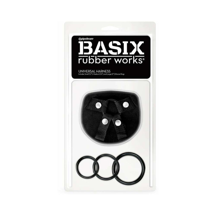 Pipedream Basix Rubber Works Universal Harness O/S Black