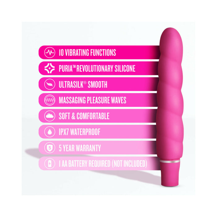 Blush Luxe Anastasia Silicone Slimline Vibrator Pink