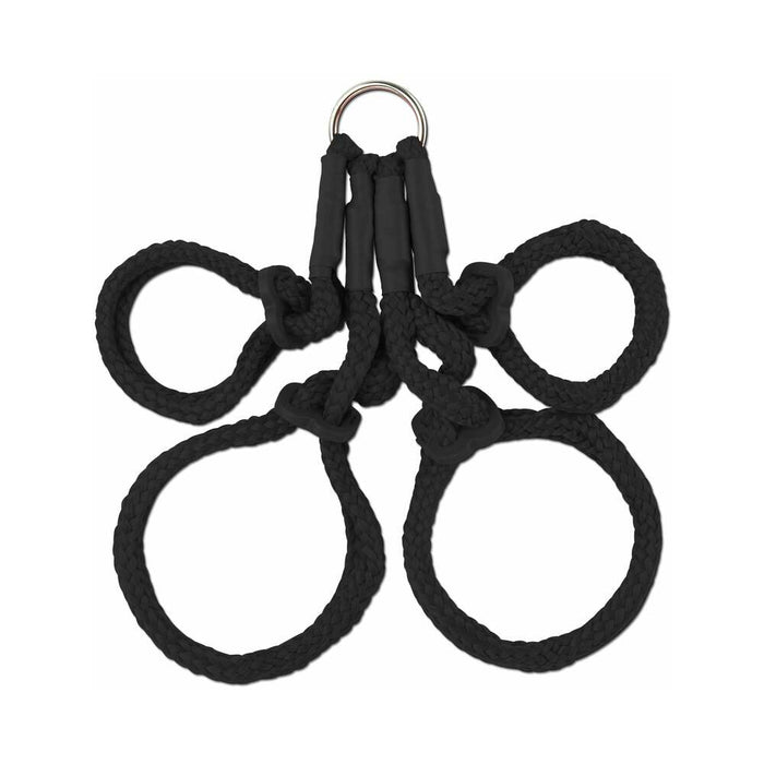 Fetish Fantasy Series Japanese Silk Rope Hogtie Black