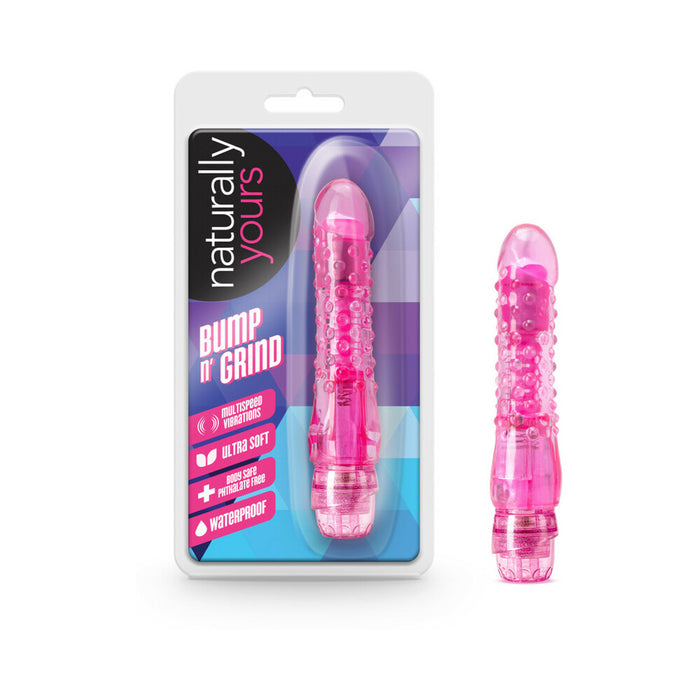 Blush Naturally Yours Bump n' Grind Textured Slimline Vibrator Pink