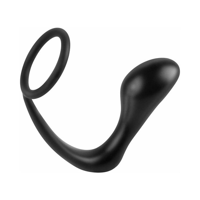 Pipedream Anal Fantasy Collection Silicone Ass-Gasm Cockring Plug Black