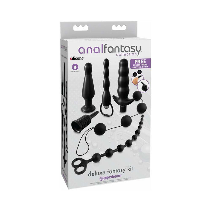 Pipedream Anal Fantasy Collection 6-Piece Silicone Deluxe Fantasy Kit Black