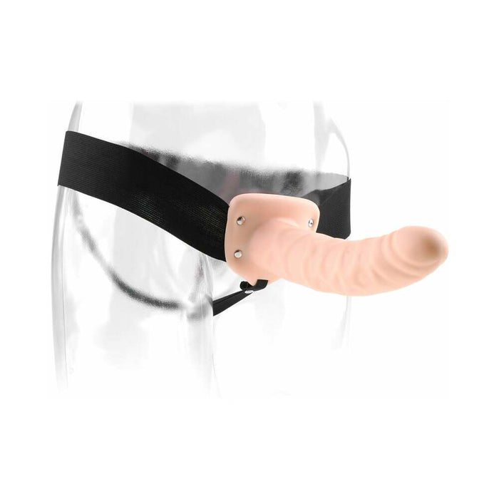 Fetish Fantasy Series 8 in. Hollow Strap-On Beige/Black