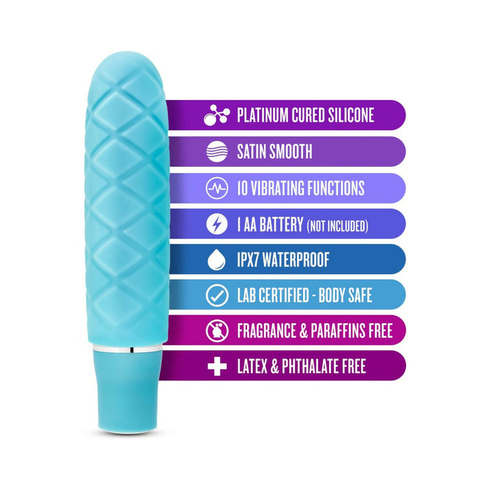 Blush Luxe Cozi Mini Silicone Slimline Vibrator Aqua
