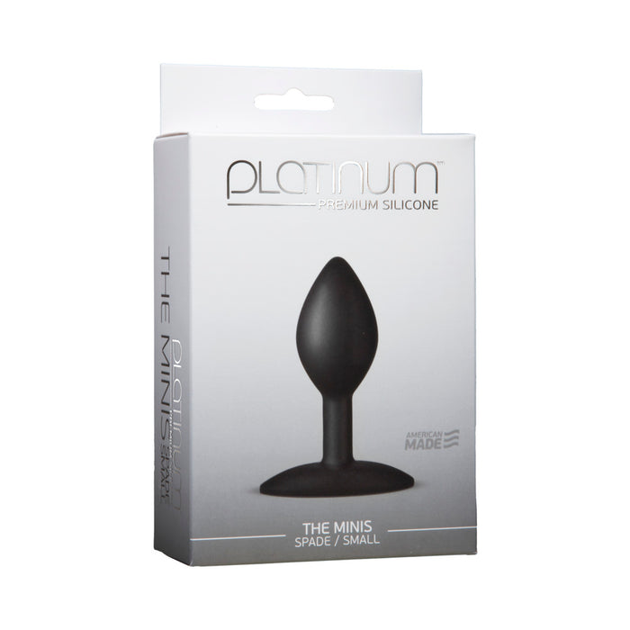 Platinum Premium Silicone - The Minis - Spade - Small Black