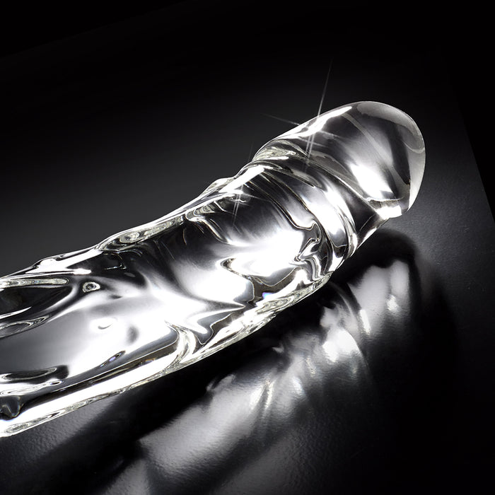 Pipedream Icicles No. 62 Curved Realistic 6.5 in. Glass Dildo Clear