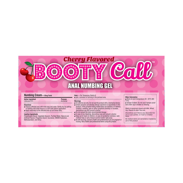 Booty Call Anal Numbing Gel Cherry 1.5 oz.
