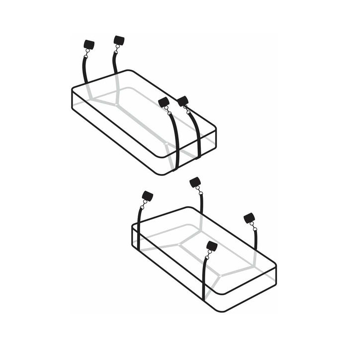 Pipedream Fetish Fantasy Series Limited Edition Wraparound Mattress Restraints Kit Black