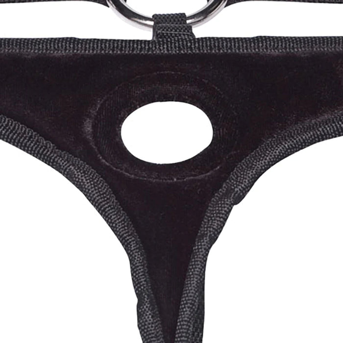 Lux Fetish Black Velvet Bikini Strap-On